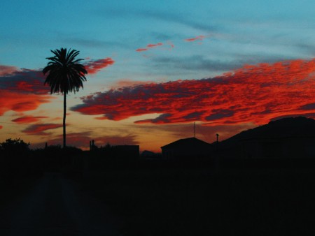 Cielo anaranjado
